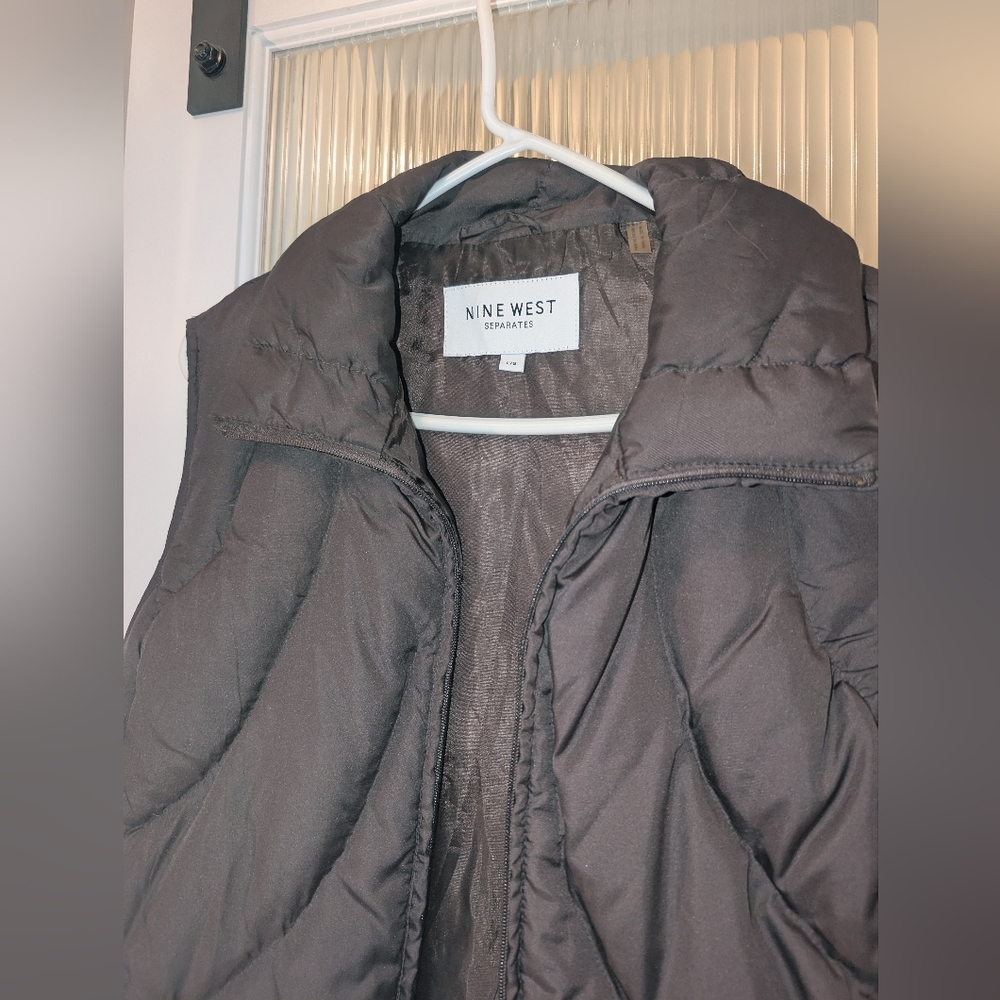 Nine West Chocolate Puffer Vest